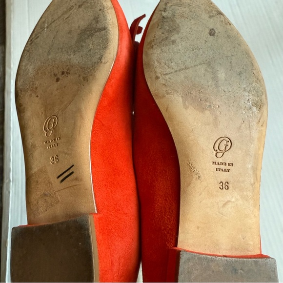 M.Gemi Made in Italy Suede Fringe Loafers — Tangerine Orange — EU 36 / US 6 Twee - Picture 7 of 7